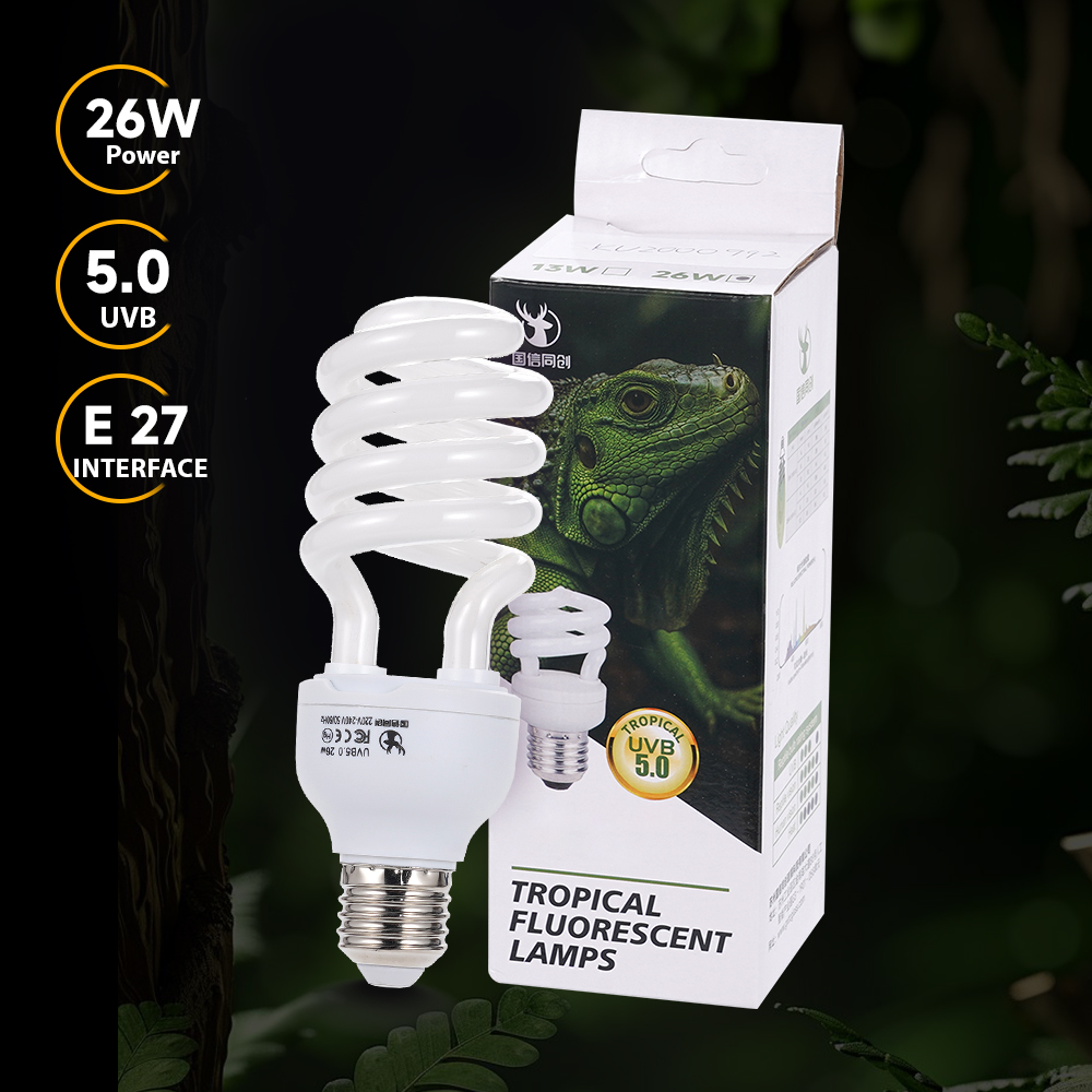 Calcium Powder Reptile - Lampu UVB Reptil 26W 5.0 E27