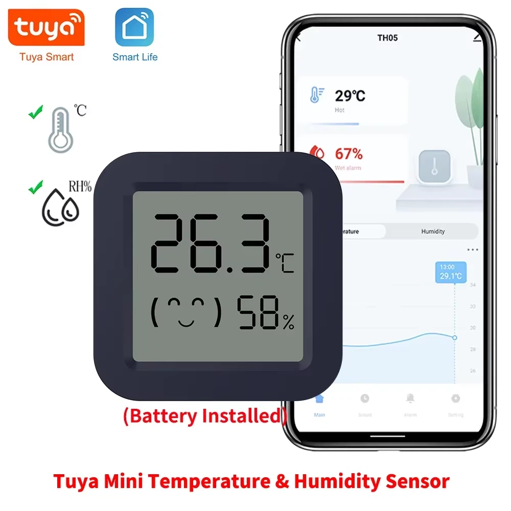 Digital Hygrometer Probe - Sensor Suhu Kelembapan BT Layar LCD