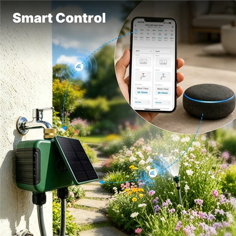 Pengatur Waktu Penyiraman Air  - Timer Dual Outlet ulasan dan harga